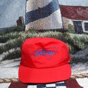 Vintage 80s Jim Beam Trucker Snapback Hat